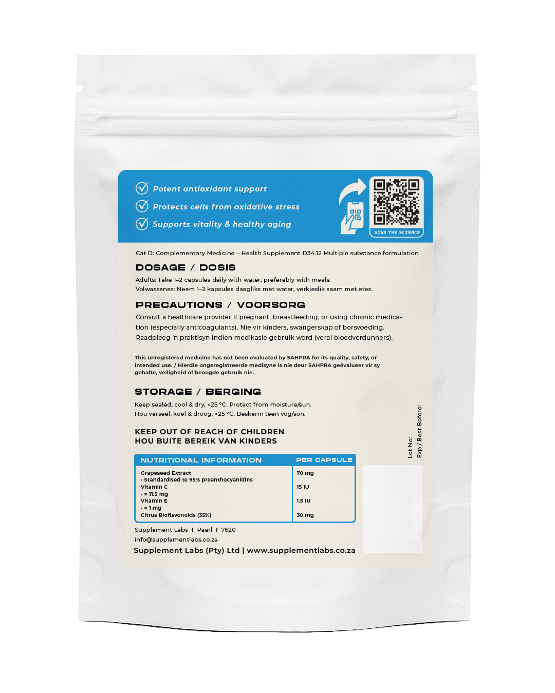 Grapeseed Extract + Antioxidant Complex Capsules