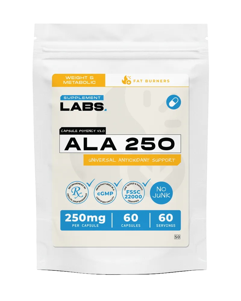 Alpha-Lipoic Acid (ALA) 250 mg Capsules