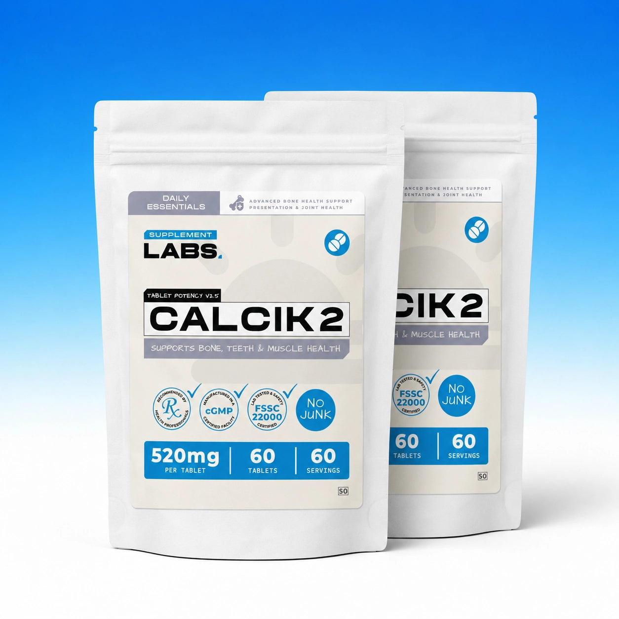 CalciK2 60 Tablets x2