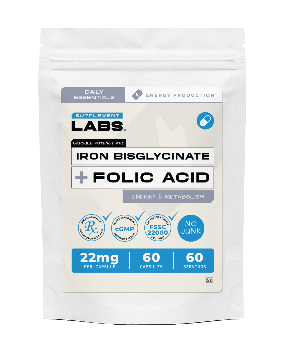 Iron Bisglycinate + Folic Acid Capsules