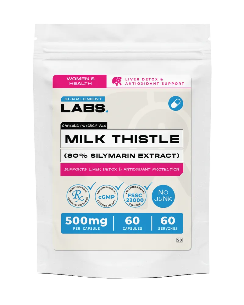 Milk Thistle 500 mg (80% Silymarin) Capsules