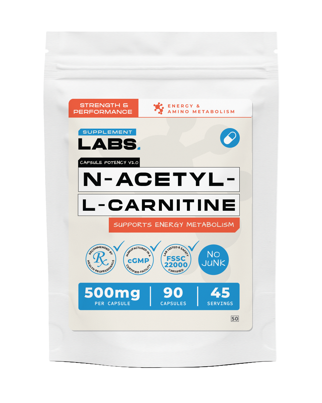 N-Acetyl-L-Carnitine 500 mg Capsules