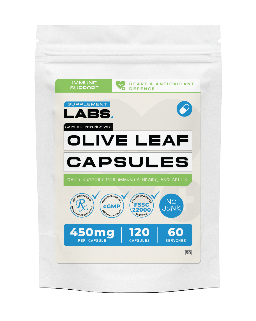 Olive Leaf 450 mg Capsules