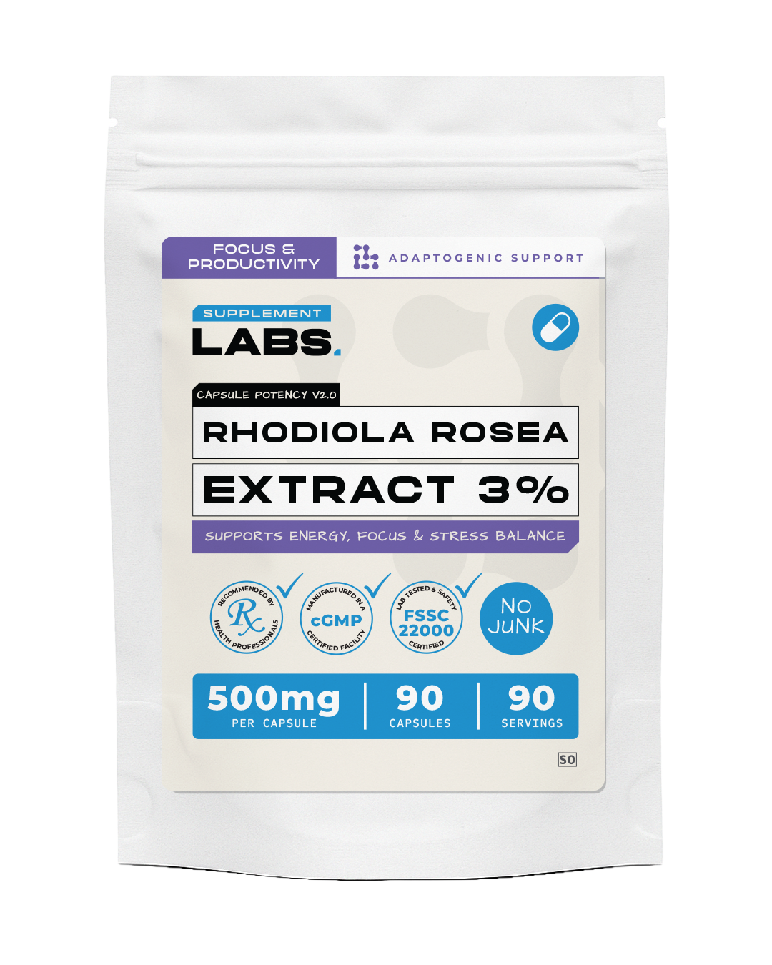 Rhodiola rosea Extract 3% Capsules