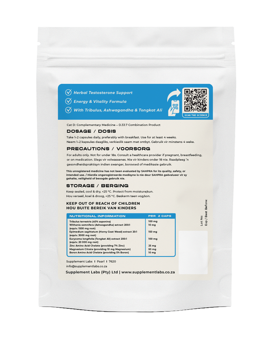 Testo-Hydroxalone Male Vitality Formula Capsules