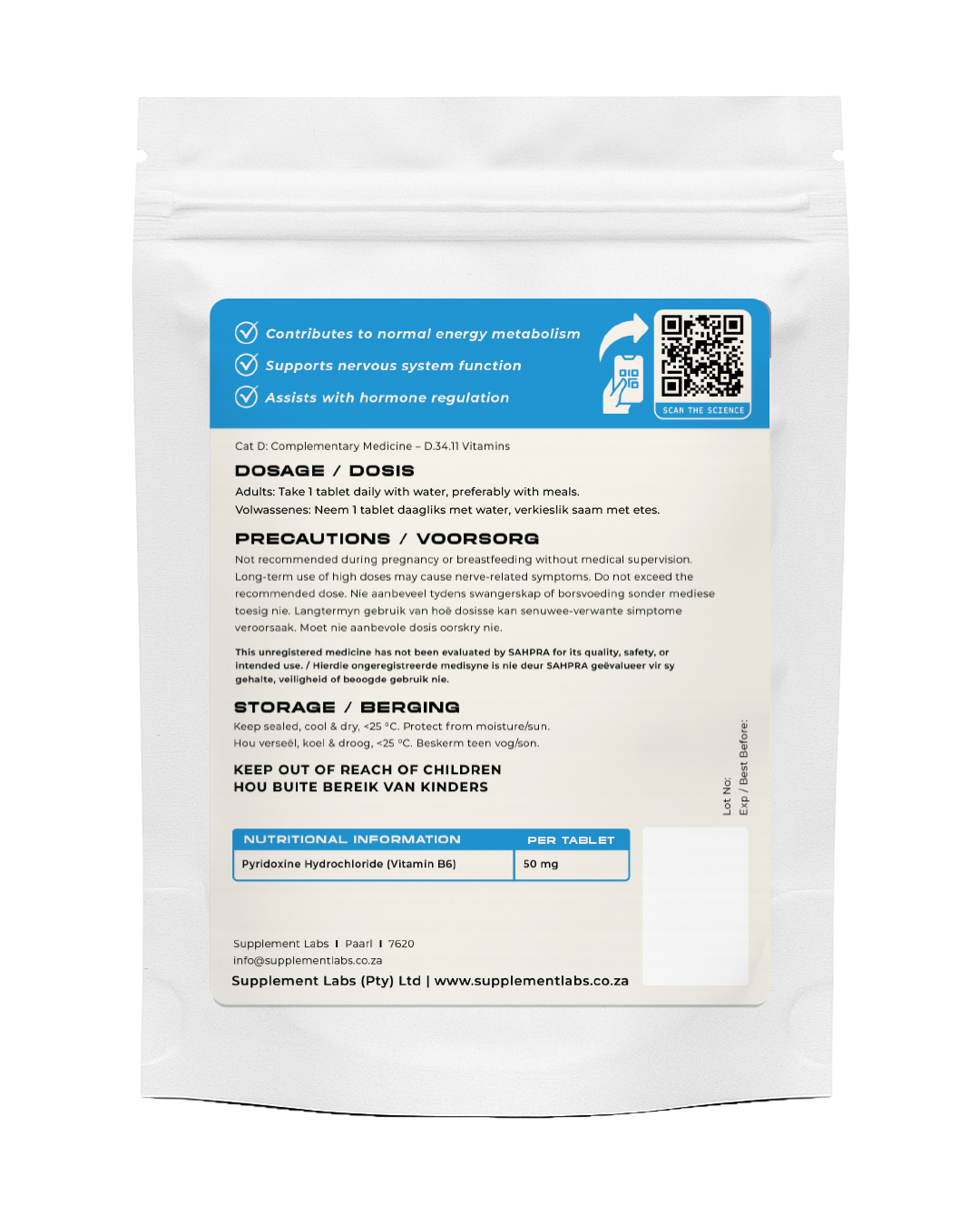 Vitamin B6 – Pyridoxine HCl