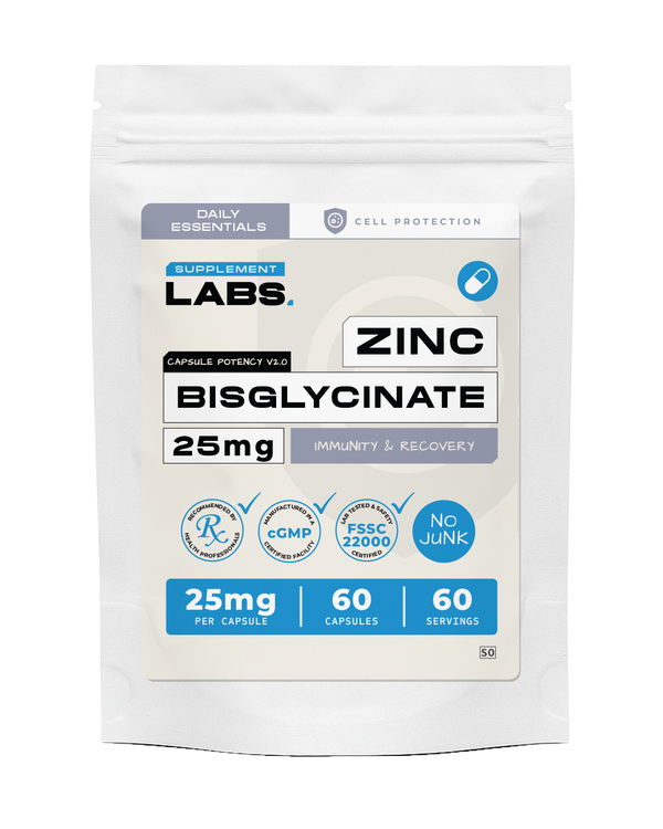 Zinc Bisglycinate 25mg Capsules